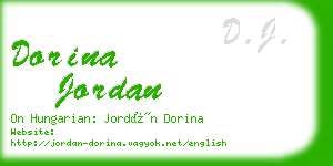 dorina jordan business card